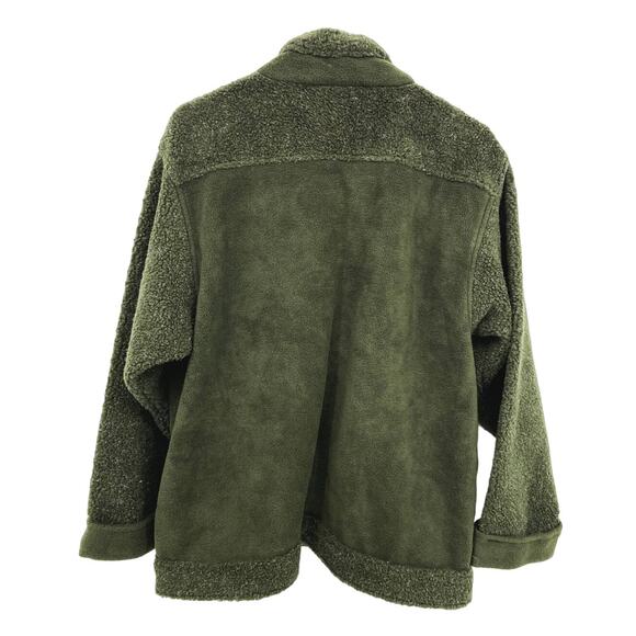 Northern Reflections Moose Tree Green Fleece Jacket Full Zip Size M - Picture 3 of 7